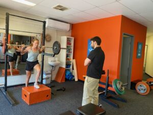 Professional Cycling doing strength rehabilitation at Star Physio