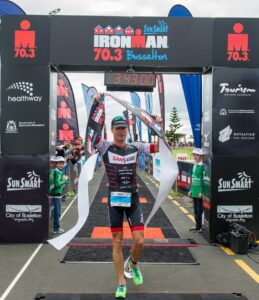Winner of the Busselton Ironman 70.3 triathlon competing in Western Australia supported by Star Physio endurance sports expertise