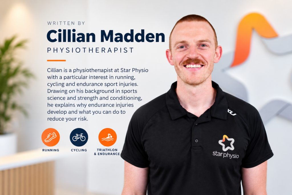 Cillian Madden, Star Physio physiotherapist, discussing running, cycling and endurance sport injuries